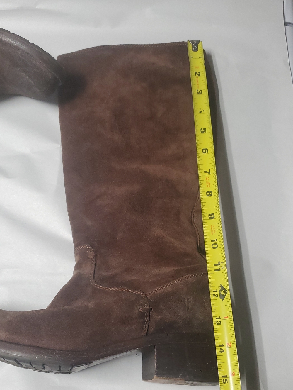 Frye Elena Pull-on Tall Brown Suede Women's Boots Size 7 Style 76556 Equestrian - Picture 8 of 16